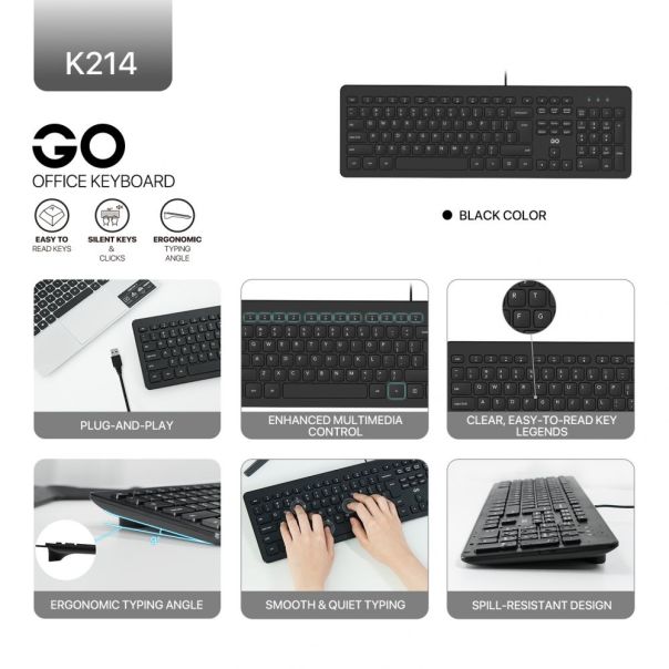 FANTECH Tastatura Wired K214 GO balck - EP3169526