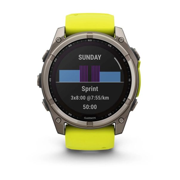 GARMIN Sat Fenix 8 51mm, Sapphire, SOLAR, žuta - EP3269868