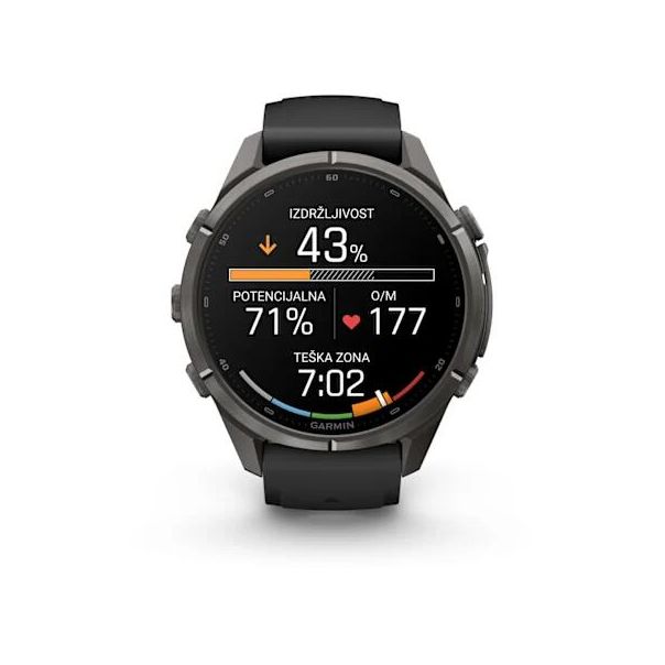 GARMIN Sat Fenix 9 PRO 43 inR, crna/siva - EP3284267