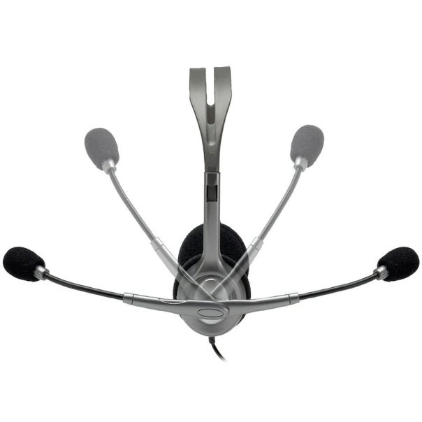 LOGITECH H110 Corded Stereo Headset - GRAY/SILVER - Dual Plug - EP2950750