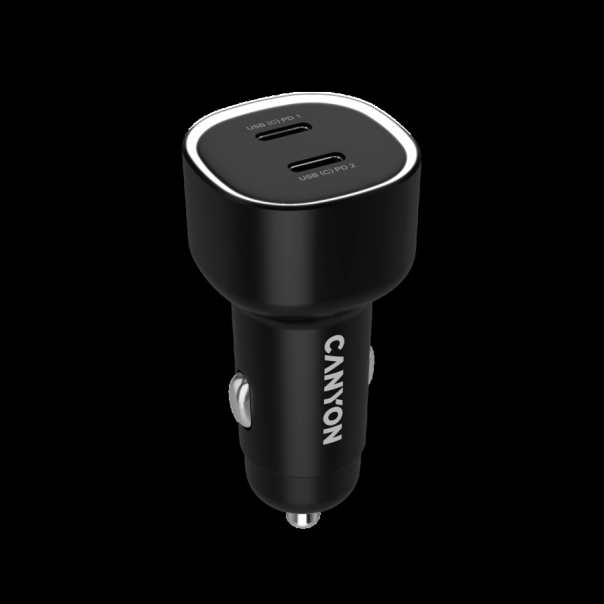 CANYON car charger OnDrive 60 PD 60W 2xUSB-C Black - EP2840785