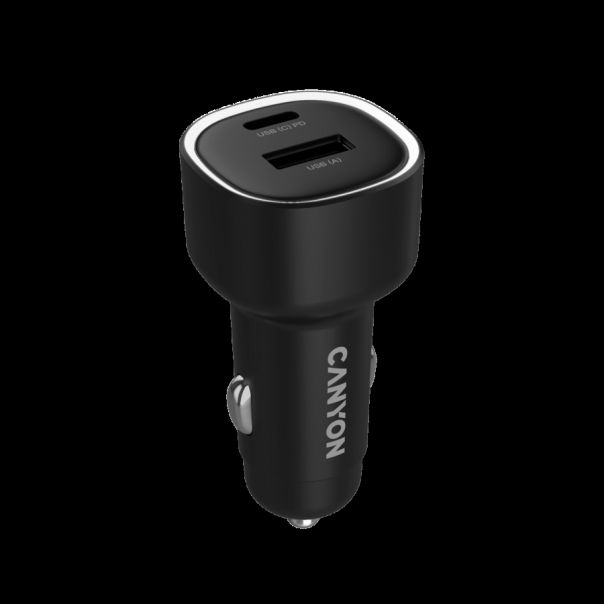 CANYON car charger OnDrive 85 PD 85W USB-A+USB-C Black - EP2841940