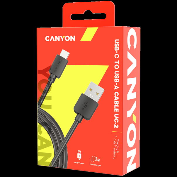 CANYON cable UC-2 USB-C 5W 2m Black - EP3192162