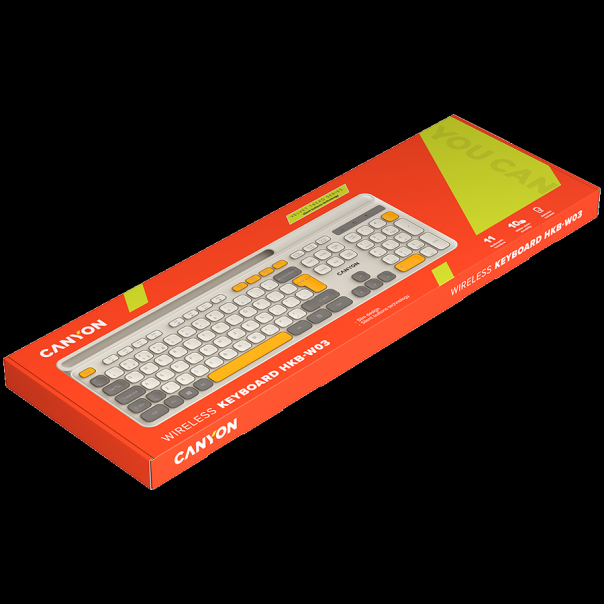 CANYON keyboard HKB-W03 EN AAA Wireless Beige - EP2912079