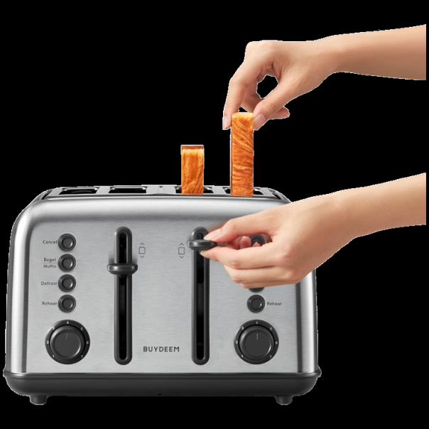 BUYDEEM 4 Slice Toaster, model DT640E, color Stainless Stell, EU - EP2922850