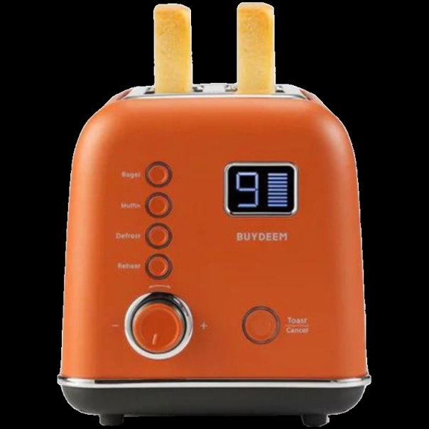 BUYDEEM 2 Slice Automatic Metal Toaster, model DT730E, color Koi Red, EU - EP2922814