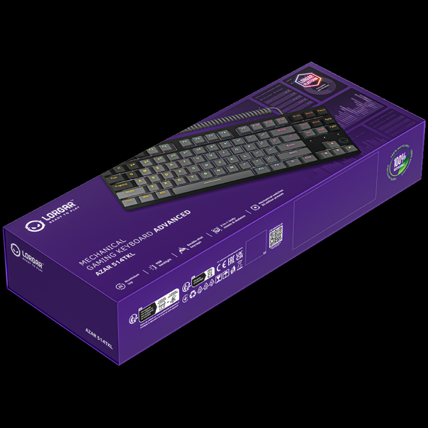 LORGAR Azar 514TKL, Wired RGB mechanical gaming keyboard, black, EN layout - EP3013458