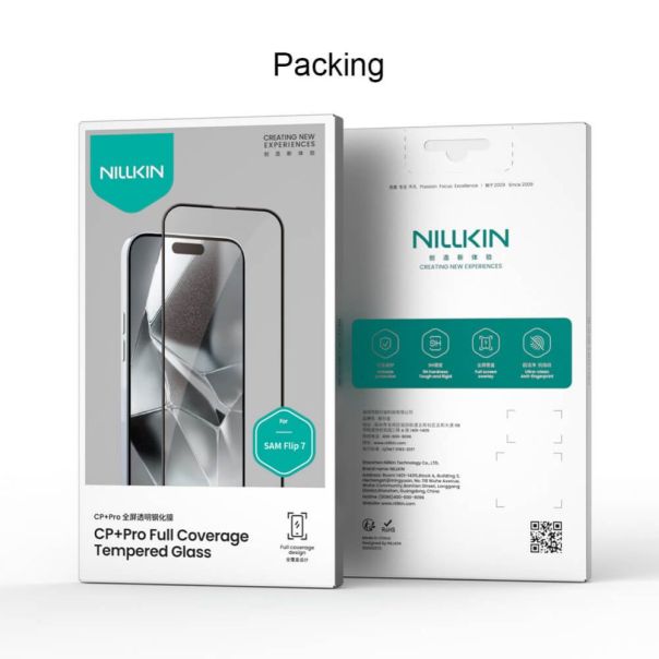 Zastitno staklo Tempered glass Nillkin CP+ Pro za Samsung F751B Galaxy Z Flip 7 crni - 620696