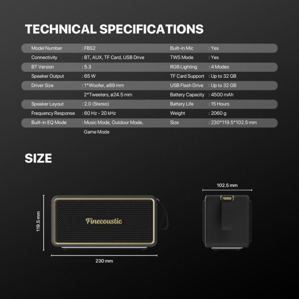 Fantech Bluetooth zvucnik FBS2 Hako Nomad crni - EP3199325