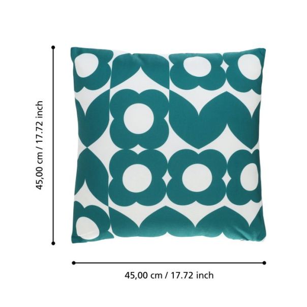 EGLO Dekorativni jastuk 45x45cm Tsunan, mint/bela - 420246