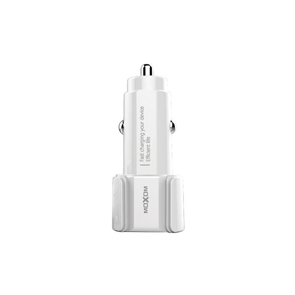 MOXOM Auto punjač KC-15 2xUSB 5V/2.4A Type C, bela - A503