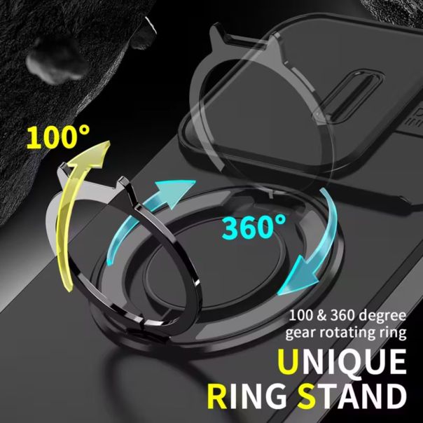 Maska za Xiaomi Redmi 15C 4G EU 173mm crna CamShield Ring stand - 224543