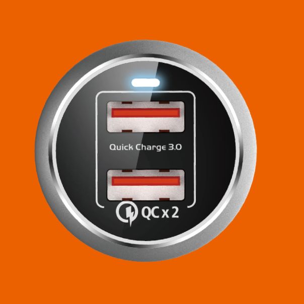 MOXOM Auto punjač KC-13 QC3.0 36W Lightning, siva - A707