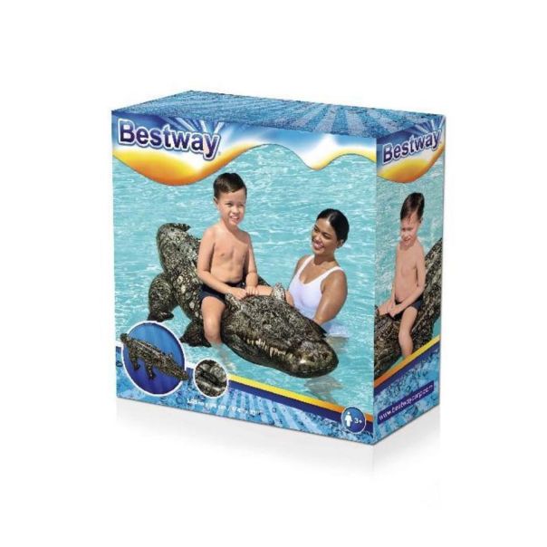 BESTWAY Dušek na naduvavanje Krokodil, zelena 41478 - 3956