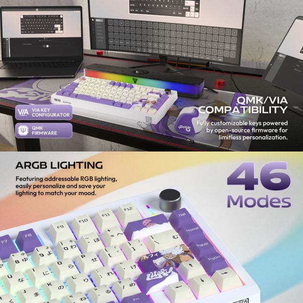 Tastatura Mehanicka Gaming Fantech MK921 Maxfit 8 Wireless ONE PIECE - GEAR5 (brown switch) - EP3094898