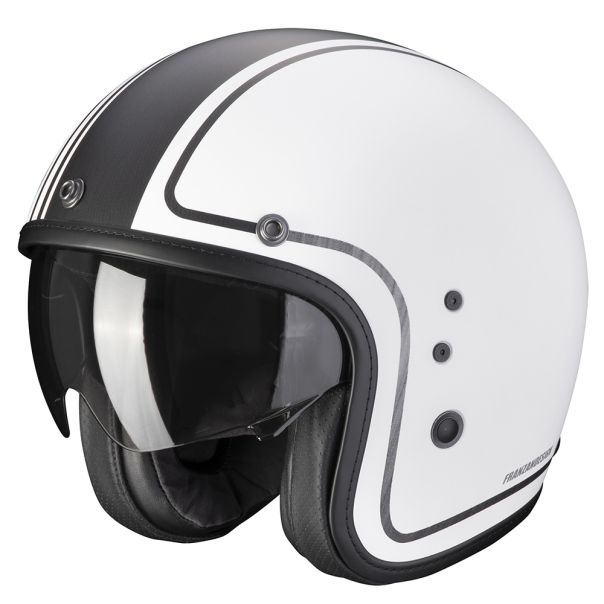 SCORPION Belfast evo retrol matt white silver kaciga - 15SCO78372295