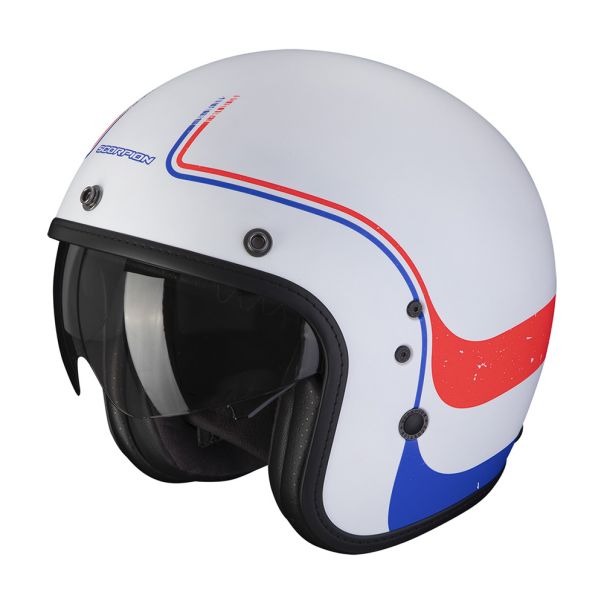 SCORPION Belfast evo soul matt white-blue-red - 15SCO78376249