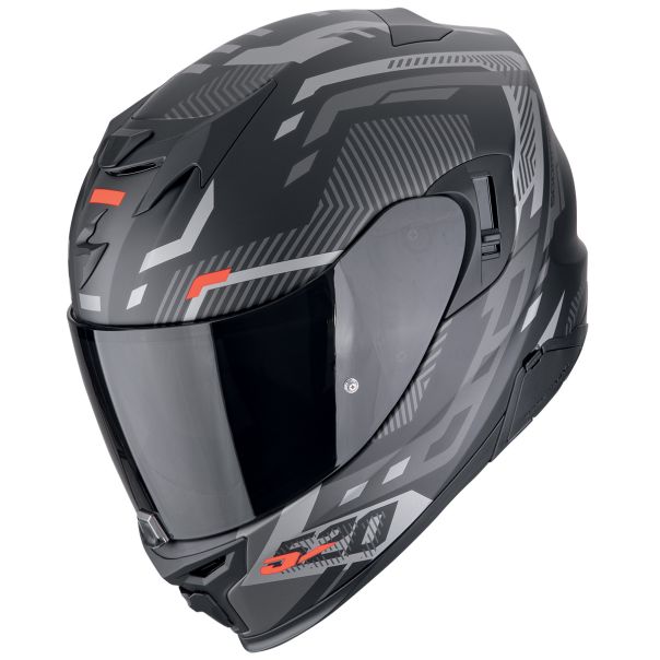 SCORPION Exo-520 evo air ranka matt black-silver-red - 15SCO172494262