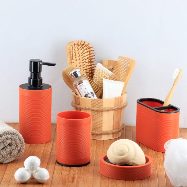 TENDANCE Dozer za tečni sapun 7.5x18cm, narandžasta/crna - AA62150124