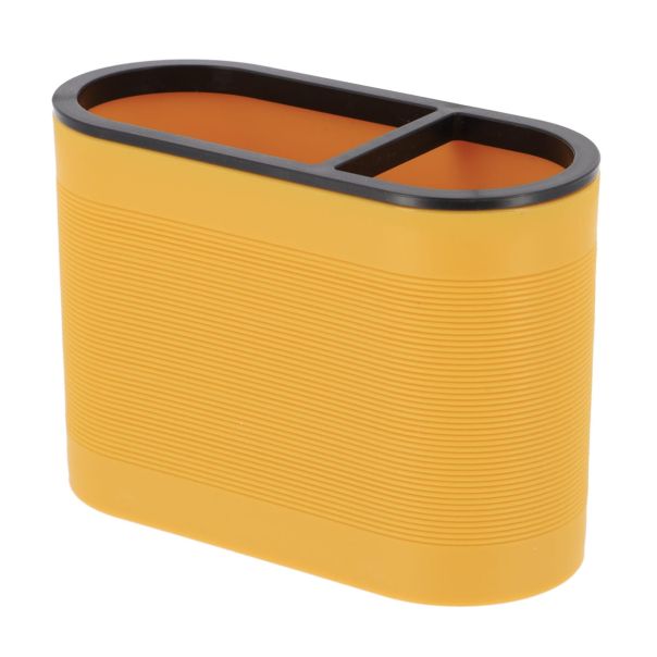 TENDANCE Čaša za četkice 9.4x13.5x6 cm, žuta/crna - AA63150123