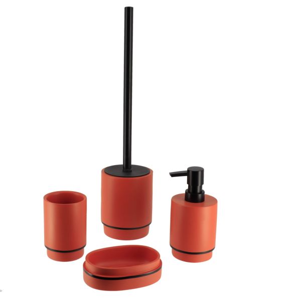 TENDANCE Posuda za sapun 3.6x12.7x9cm, narandžasta/crna - AA64140124