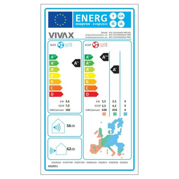 VIVAX Cool klima uređaj ACP-12CH35AESI PRO R32 - ACP-12CH35AESI PRO R