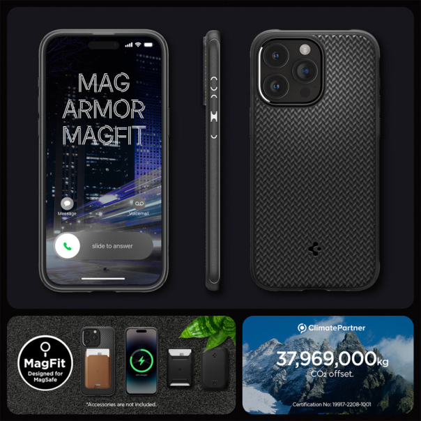 Maska za iPhone 15 Pro Max Spigen Mag Armor MagSafe tamno plava - EP3266004