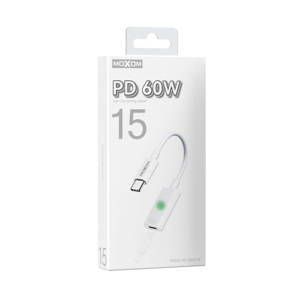 MOXOM Adapter OTG MX-CB243, Type-C na Lightning, bela - AD447