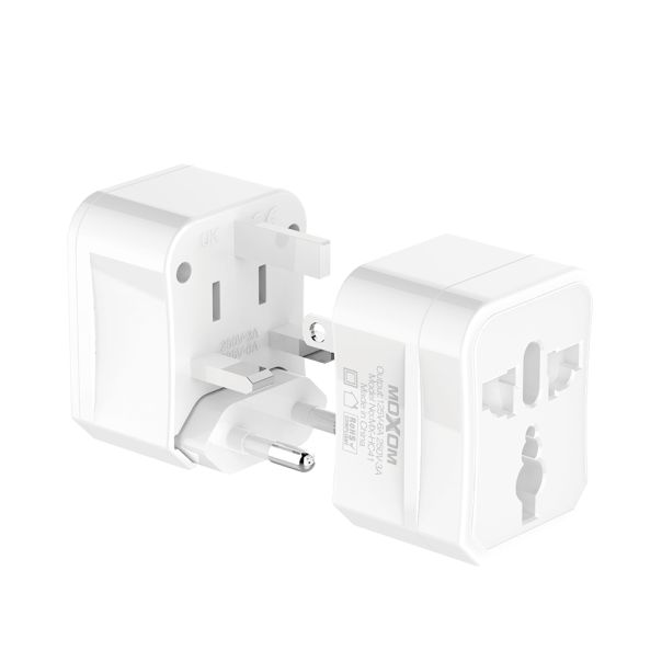 MOXOM Adapter univerzalni 3u1 MX-HC41 6A, bela - AD451