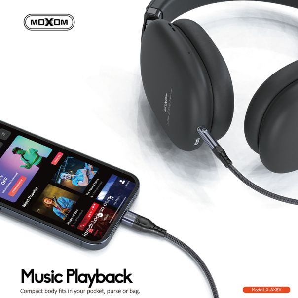 MOXOM Adapter audio MX-AX817 Type C na AUX 3.5mm, muški - AD453