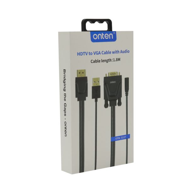 Adapter HDMI na VGA sa audio prikljuckom USB 5V/1A + jack 3.5mm 1.8m (OTN-5137) Onten - EP2940080