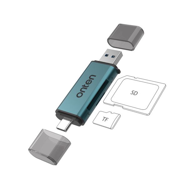 Adapter USB Flash 3.0 čitač kartica 2u2 USB-A + USB Type-C na SD + TF 2.0 (OTN-CR532) Onten - EP2940092