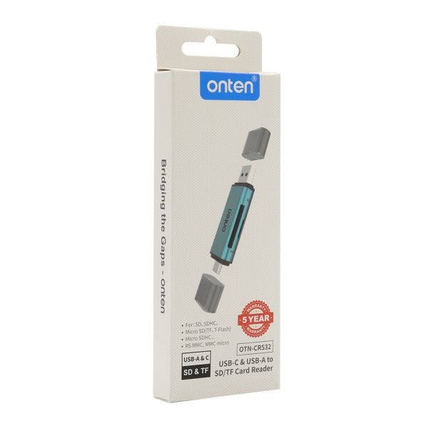 Adapter USB Flash 3.0 čitač kartica 2u2 USB-A + USB Type-C na SD + TF 2.0 (OTN-CR532) Onten - EP2940092