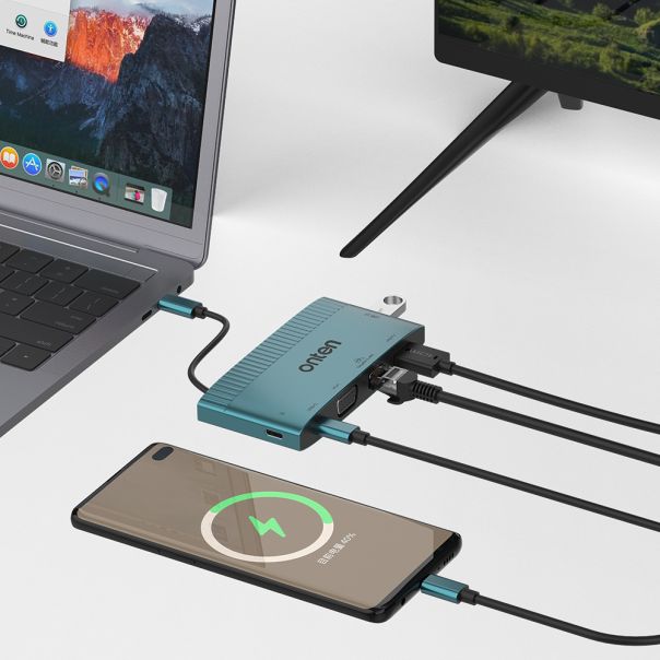 Dock stanica 6u1 sa HDMI 4K 30Hz + VGA 2K 60Hz +Ethernet RJ45 100Mbps - EP2878861