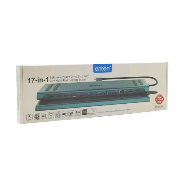 Dock stanica multifunkcionalna USB Type-C 17u1 sa prikljuckom M.2 SSD (OTN-9399) Onten - EP2922906