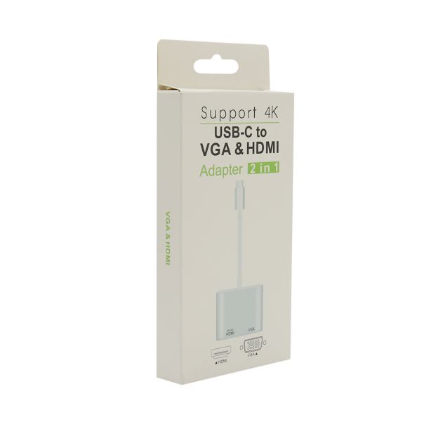 Adapter TYPE C na HDMI + VGA beli - EP3030898