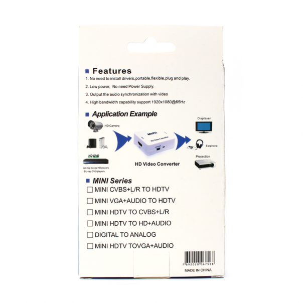 Adapter Box HDMI na VGA JWD-H3 - 85456