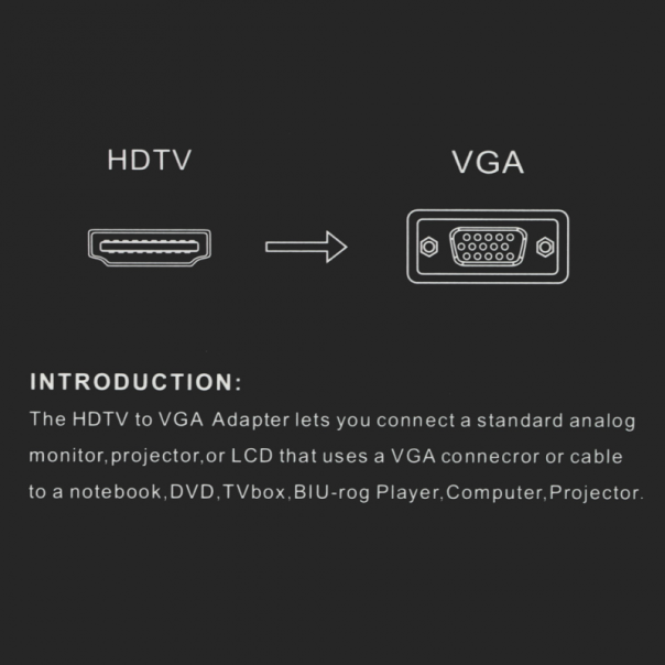 Adapter HDMI M na VGA Z beli JWD-HDMI7 - 74372-1