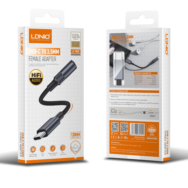 Adapter LDNIO LSY80C za slusalice Type C na 3.5mm crni - 218324