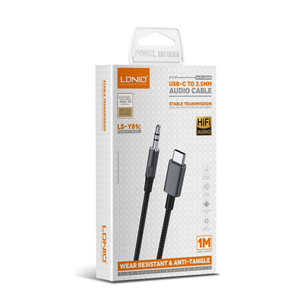 Adapter LDNIO LSY81c Type C na 3.5mm muski beli 1m - 220792