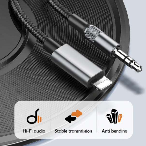 Adapter LDNIO LSY81i iPhone Lightning na 3.5mm muski beli 1m - 220793