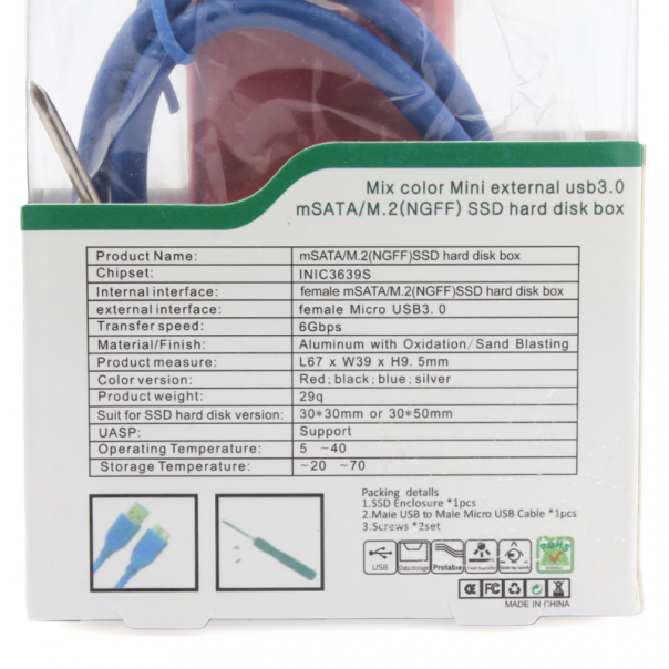 Adapter m.2 SSD na USB crni - 83662-1