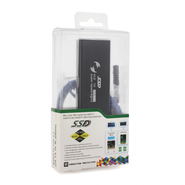 Adapter m.2 SSD na USB crni - 83662-1
