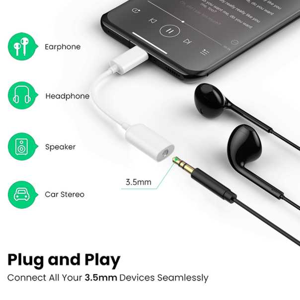 Adapter Mi Type C na 3.5mm HQ beli - 207631-1