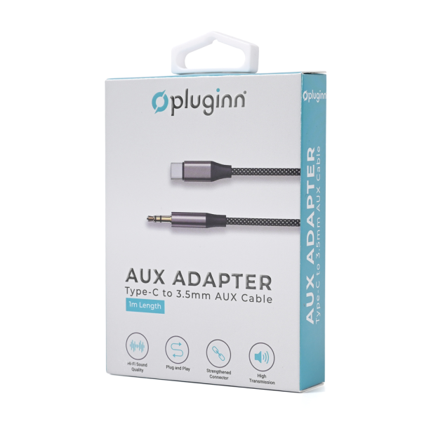 Adapter Pluginn 3.5mm na Type C 1m crni - 221109-1