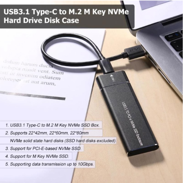 Adapter SSD NVMe na Type C - 99360