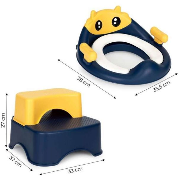 ECO TOYS Set adaper  i steper za decu, plava/žuta - HA-P17_18