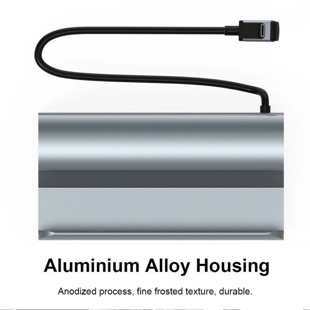 Adapter Type C JWD-TC58 na LAN, PD, HDMI, 3x USB 3.0 6 u 1 sivi - 223262