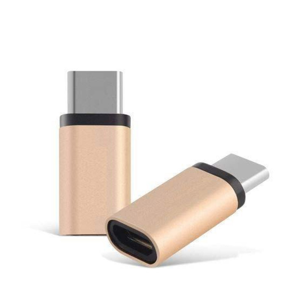 Adapter Type-C muski na Micro USB zenski roze zlatni - 055616