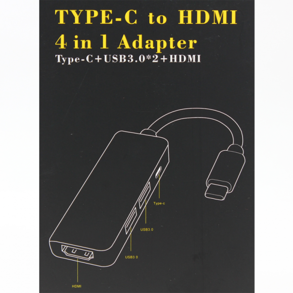 Adapter Type C na HDMI 2xUSB 3.0 type C 4u1 - 88938